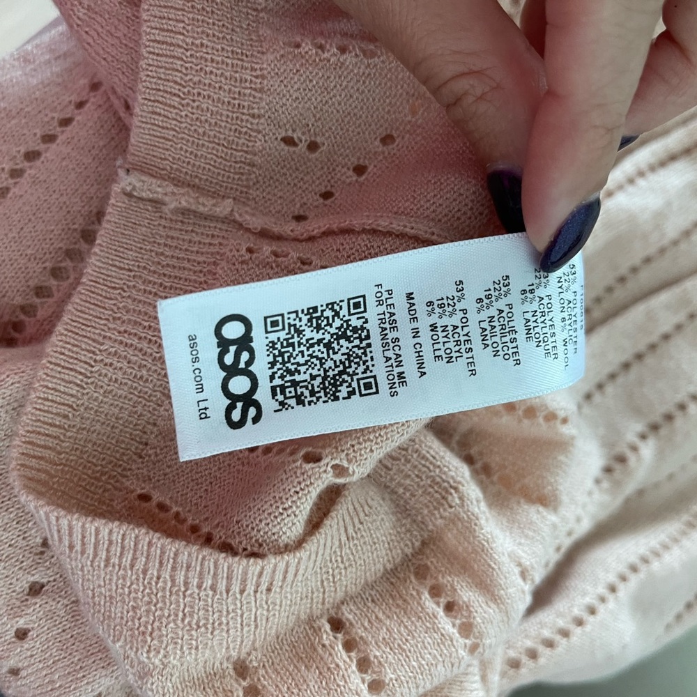ASOS Beige tan turtleneck neck size US 0 - Picture 9 of 12